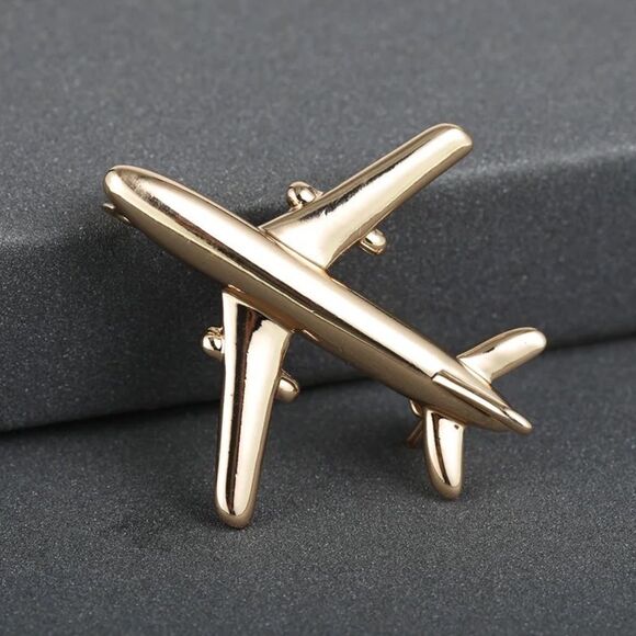 VQ Plane Brooch - Picture 3 of 6